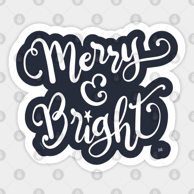 Merry and Bright Christmas Joyfulness Sticker by DoubleBrush